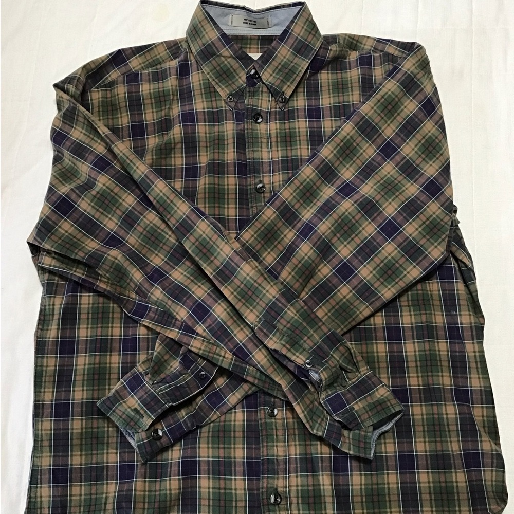 Lot of 2 - Enro Vintage - Men's Plaid Casual Button-Down Shirts